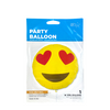 Ballonfolie Emoji Herzaugen ø46cm