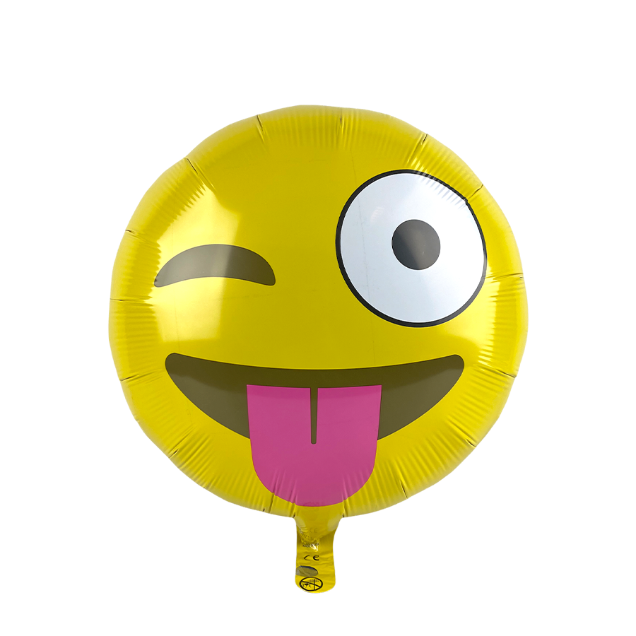 Ballonfolie Emoji zwinkert ø46cm