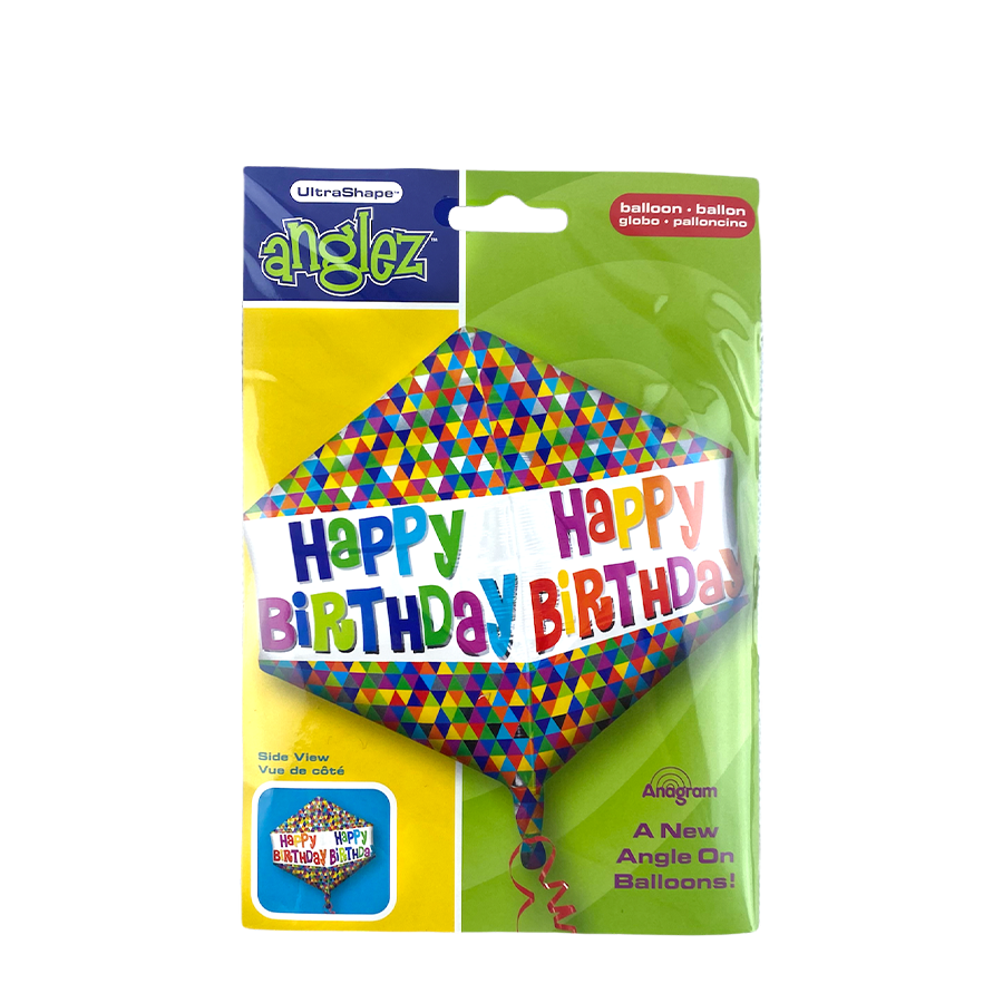 Folienballon Happy Birthday 43x53cm