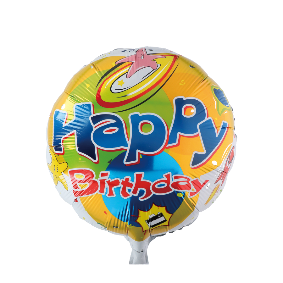 Folienballon Happy Birthday Gold Seestern ø46cm