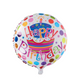 Ballonfolie Happy Birthday weißer Kuchen ø46cm