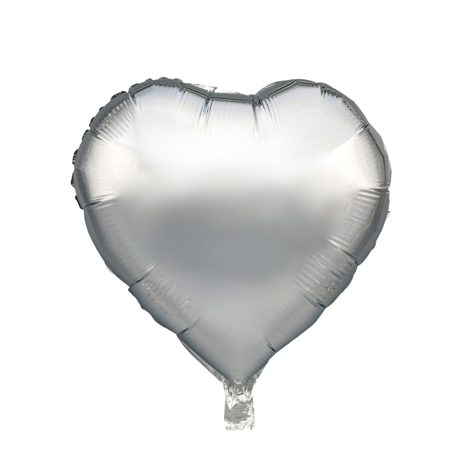 Folienballon Herz silber 45cm