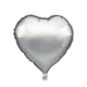 Folienballon Herz silber 45cm