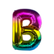 Folienballon Buchstabe B Regenbogen 86cm