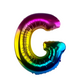 Folienballon Buchstabe g Regenbogen 86cm