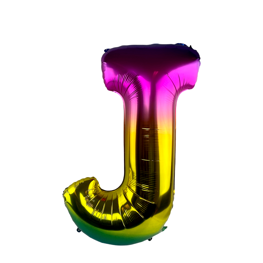 Folienballon Buchstabe J Regenbogen 86cm