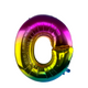 Folienballon Buchstabe o Regenbogen 86cm