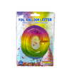 Folienballon Buchstabe o Regenbogen 86cm