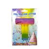Folienballon Buchstabe t Regenbogen 86cm