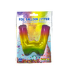 Ballonfolienbuchstabe mit Regenbogen 86 cm