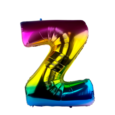 Folienballon Buchstabe Z Regenbogen 86cm