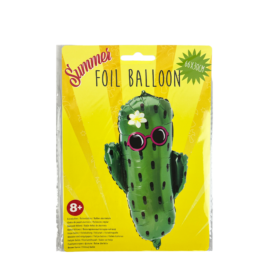 Folienballon Sommerkaktus 66x30cm