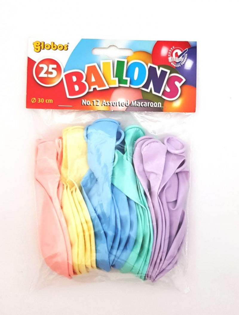 Globos Luftballons helles Pastell Macaron (Nr. 12 25 Stk.)