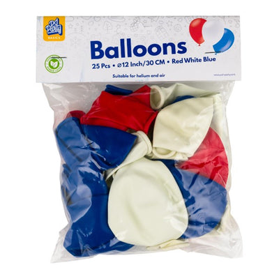 Paperdreams Luftballons Rot Weiß Blau 30cm 25 Stück