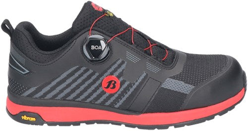 Bata Arbeitsschuh Radiance Vibe S3 Boa | schwarz rot | Größe 41 - 8712843696976