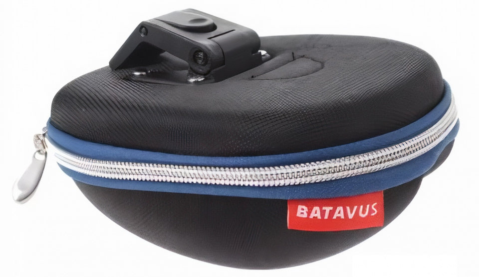 Batavus Satteltasche mit Inhalt Klick 1,3 Liter schwarz blau