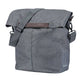 Basil City Shopper - Fahrrad-Shopper, grau meliert, 14-16L, veganes Leder, wasserfester Faltverschluss, Reflexion