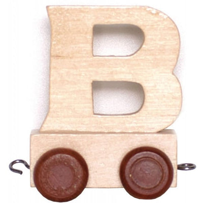 Holzbuchstaben B mit Rädern 6 cm hoch