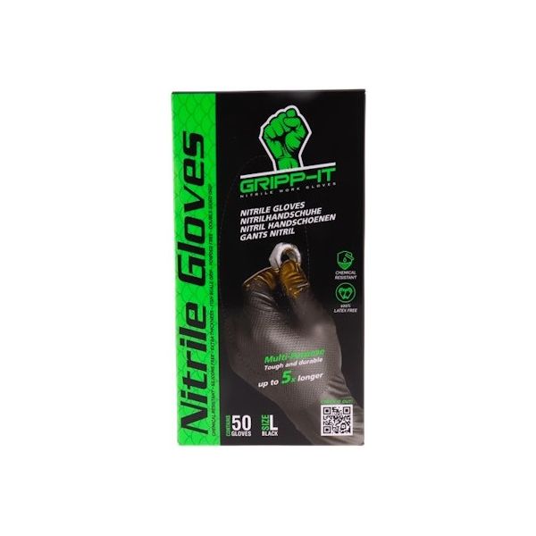 Gripp-it Handschuhe Gripp-it Nitril l Box mit 50 Teilen schwarz