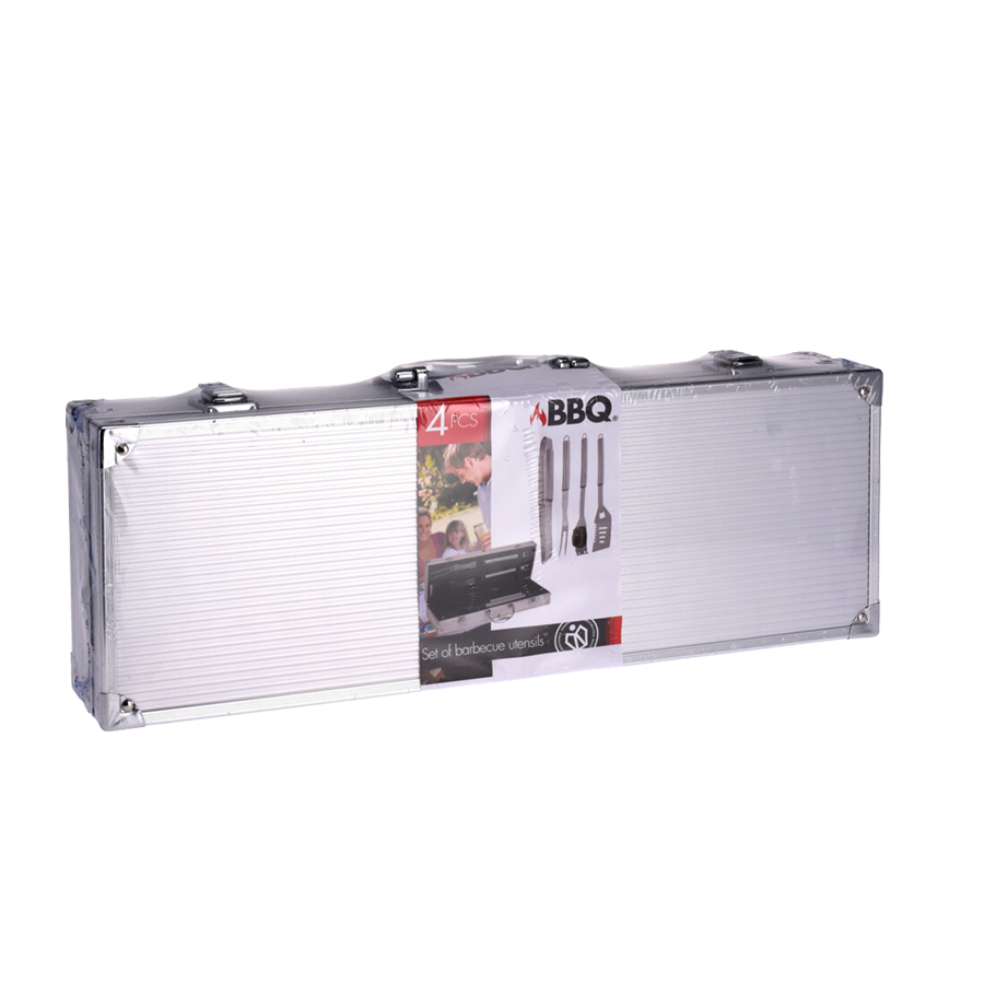 BBQ Barbecuegerei 8 x 46 x 17,7 cm Aluminium Edelstahl Silber 5-teilig
