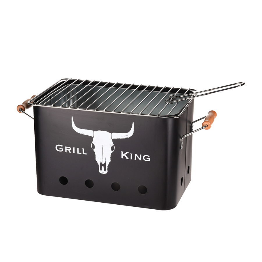 BBQ Grill mattschwarz 32x20x20cm