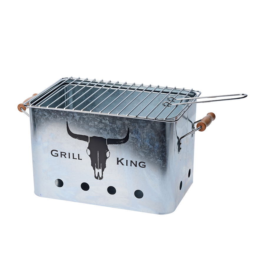 BBQ Grill silber 32x20x20cm