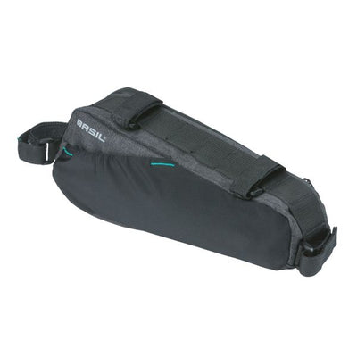 Basilil Discovery 365d Frametas M - Sporty Compact Bicycle Bag für Herren Ladies Bike - 1,8 l - Schwarzer Nahkampf