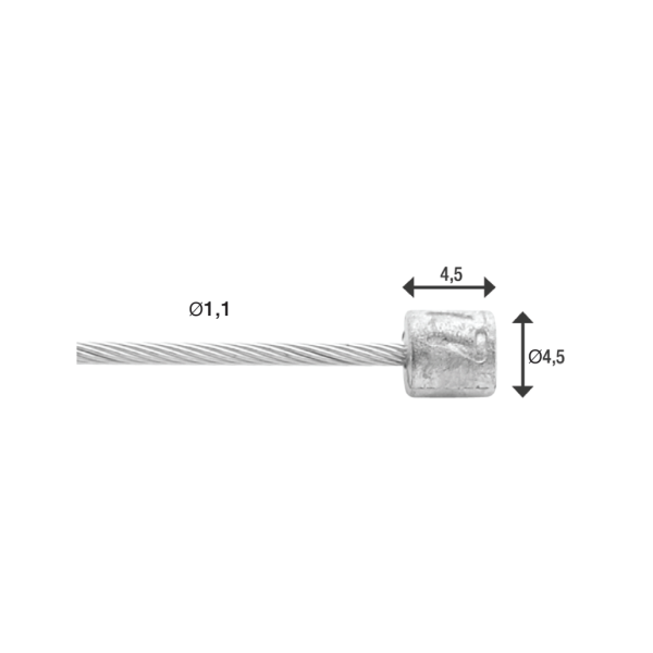 Schalt-Innenzug Elvedes 4000mm Edelstahl Slick Ø1.1mm Shimano Sram N-Nippel (auf Karte)