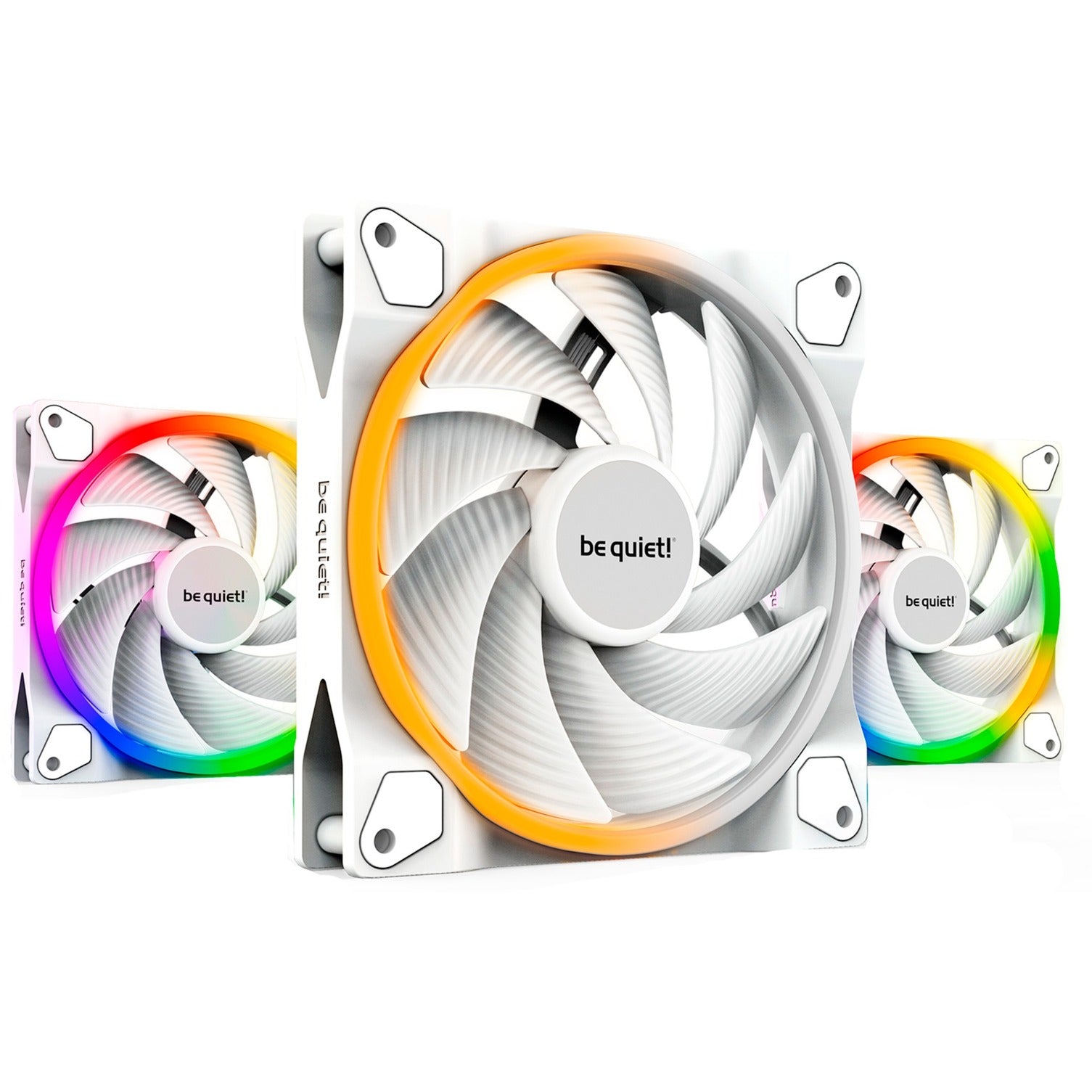 Ruhig sein! Hell weiß 140 mm PWM Hochgeschwindigkeits-Triple Pack