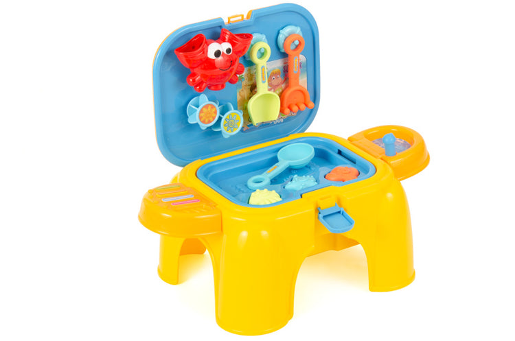 Strandspielzeug Sand und Wassertisch mit 12-teiliger Zubehör
