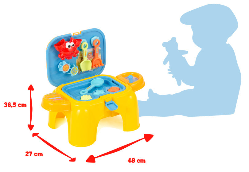 Strandspielzeug Sand und Wassertisch mit 12-teiliger Zubehör