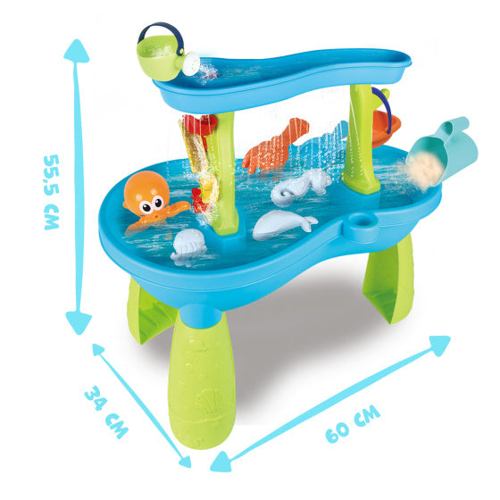 Strandspielzeug Zanden Wassertabelle mit Accessoires 19-piefe