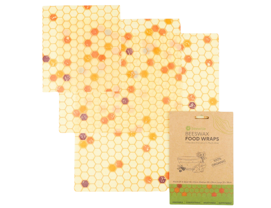 BEEWISE Bienenwachs -Stoff - 3 -Set - Honigknochen