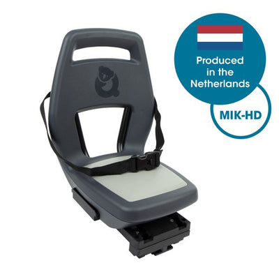 Qibbel Rücksitz Junior 6+ Mik-HD-Gepäckträger grau