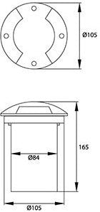 Bemko Bodenstrahler Mr16 Gu10 IP67 105 mm rund 2 Seiten – 5070495