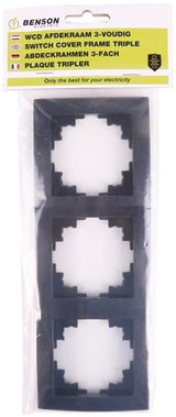 Benson 3-fach Abdeckrahmen schwarz - 4650039 - afbeelding 2