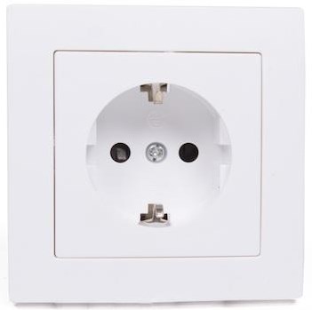 Benson Einbausteckdose quadratisch weiß - 4650010