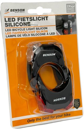 Benson LED-Fahrradlampen-Set 2-teilig Silikon rot weiß - 5700338