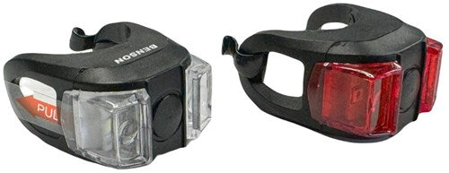 Benson LED-Fahrradlampen-Set 2-teilig Silikon rot weiß - 5700338