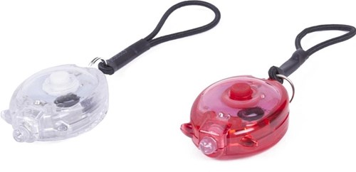 Benson LED-Fahrradlampenset mit elastischem Mini 2-teilig rot weiß - 5700335