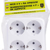 Benson Aufputzsteckdose RA 4-fach weiß - 4650084