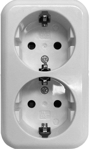 Benson Aufputzsteckdose RA doppelt weiß - 4650082