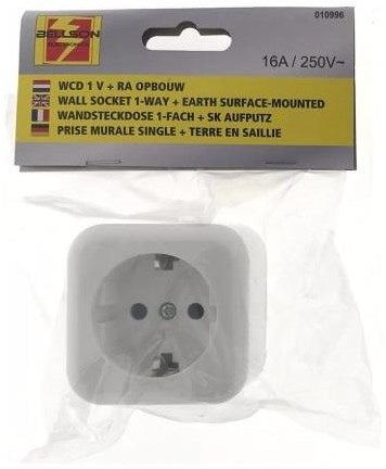 Benson Aufputzsteckdose quadratisch weiß - 4650080