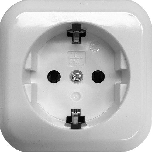 Benson Aufputzsteckdose quadratisch weiß - 4650080