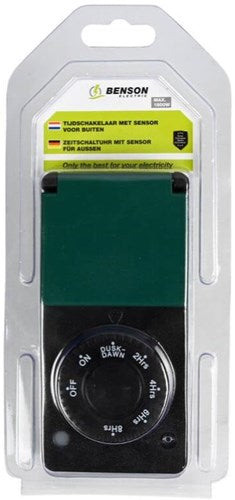 Benson Zeitschaltuhr SWD 2-4-6-8 Stunden oder Dämmerungsschalter IP44 - 8364220