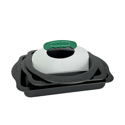Berghoff Kuchenform-Set mit Schneidehilfe Anthrazit 4-teilig