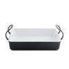 Berghoff Eclipse Auflaufform aus schwarzer Keramik, 33 x 24 x 7 cm