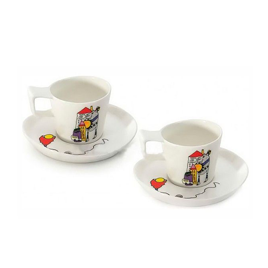 Berghoff Eclipse Espressotasse mit Codriez-Teller, 2 Stück