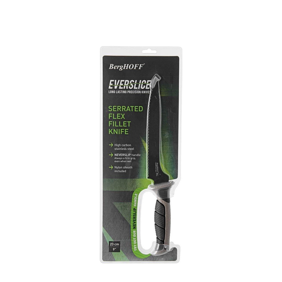 Berghoff Everslice Filetiermesser gezahnt flexibel 23 cm mit Schutzhülle