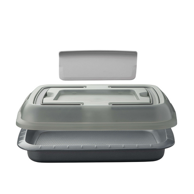 Pic Berghoff Edelstein-Backform mit Deckel und Ausstecher grau